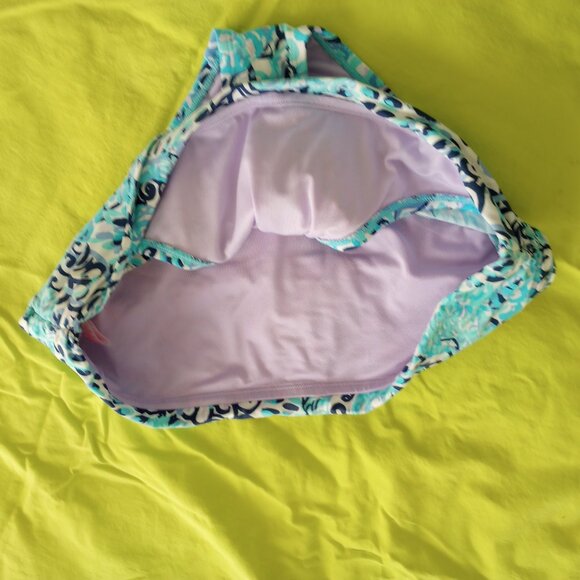 Lilly Pulitzer Bikini Lagoon Sarong Light Aqua Spritz Swimsuit top 8, bottom 10 - Picture 7 of 8